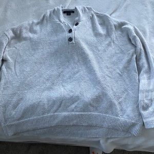 Grey button sweater